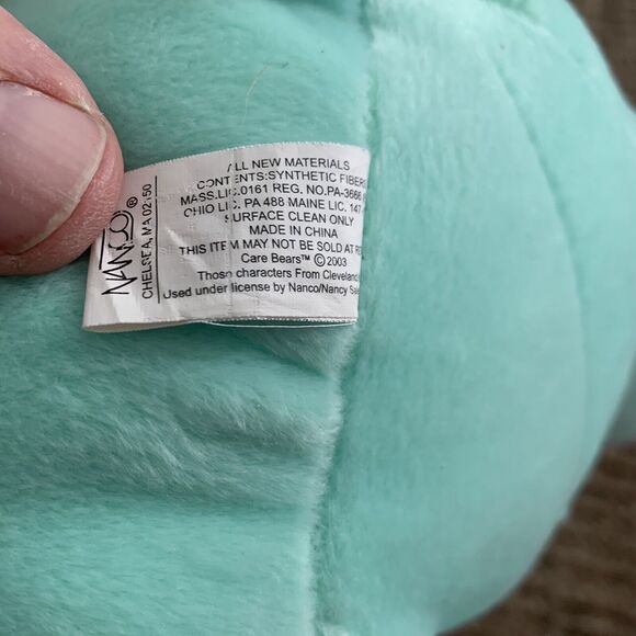 Vintage 2003 Wish Care Bear Plush Shooting Star Stuffed Animal Light Green - Picture 6 of 10